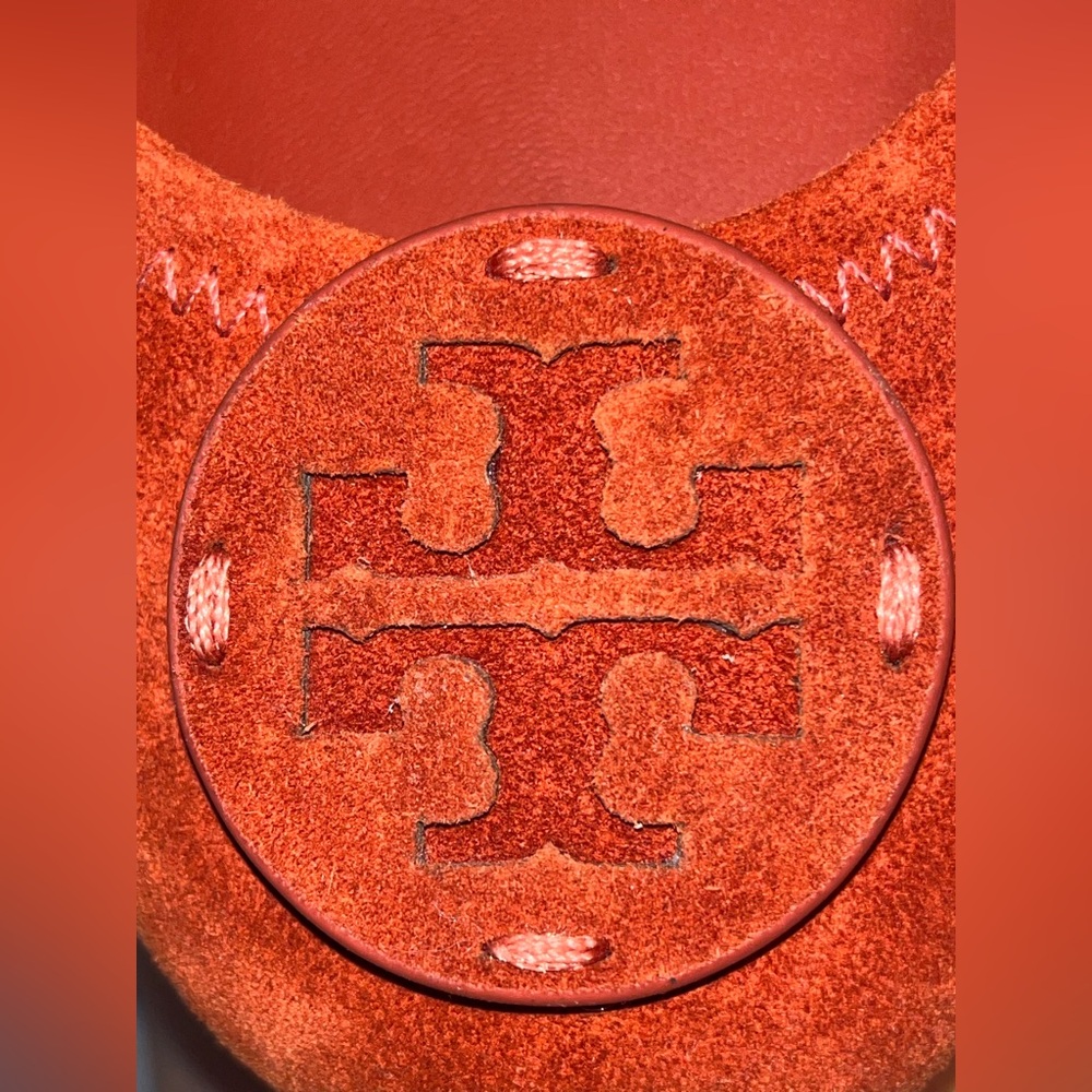 NWOT—TORY BURCH Women's Burnt Orange Suede Ballet Flats, Size 9 - Picture 5 of 10